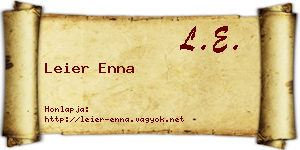 Leier Enna névjegykártya